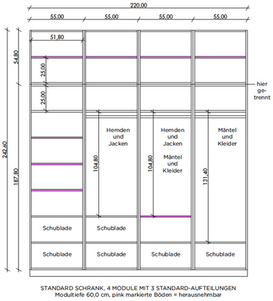 Moebel Horzon STANDARD-Kleiderschrank